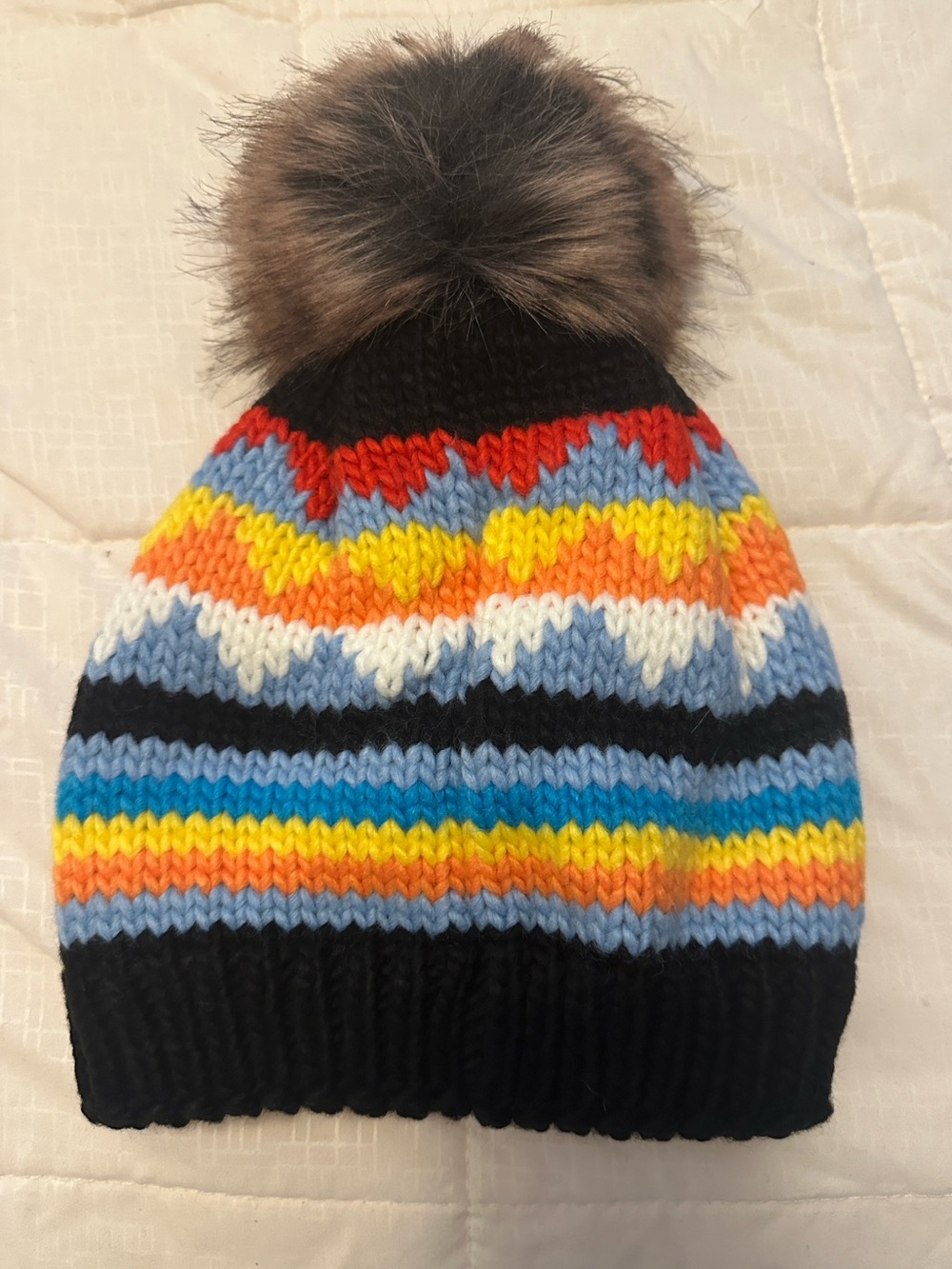 Panache Apparel Co. Multicolor Pom-Pom Knit Beanie - NWOT